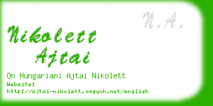 nikolett ajtai business card